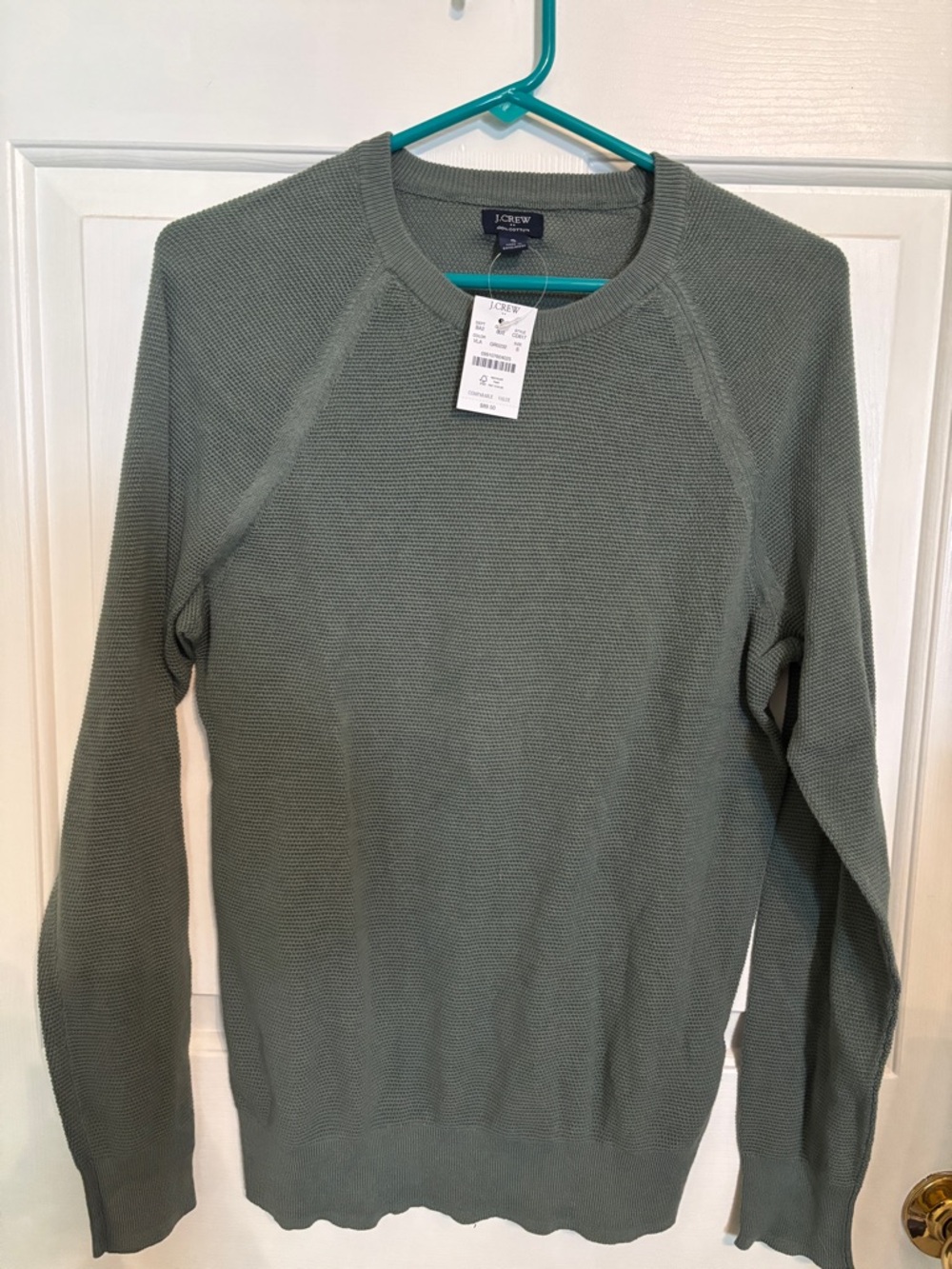 J.Crew Men’s Seed-Stitch Cotton Crewneck Sweater